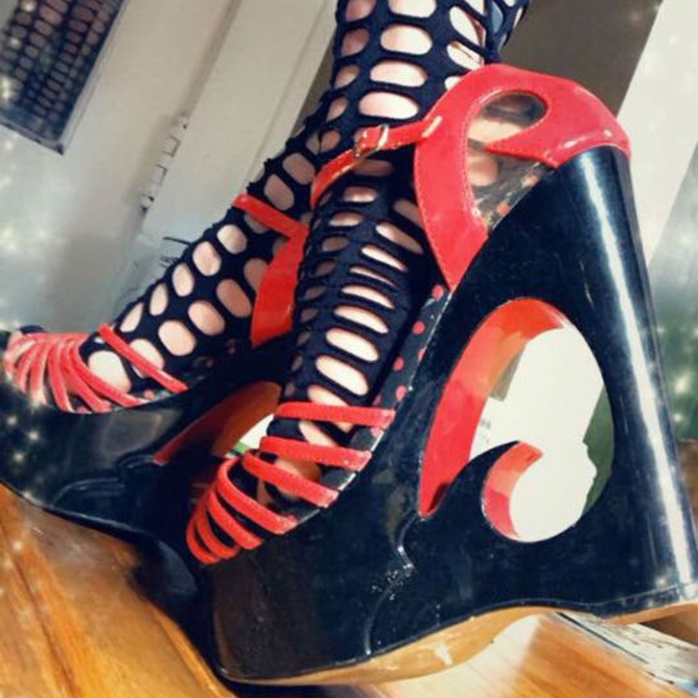 Womens sexy worn heels